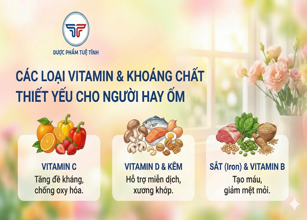 FTT_Người hay ốm nên bổ sung vitamin và khoáng chất nào?