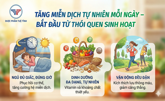 Thói quen sinh hoạt giúp tăng miễn dịch tự nhiên mỗi ngày