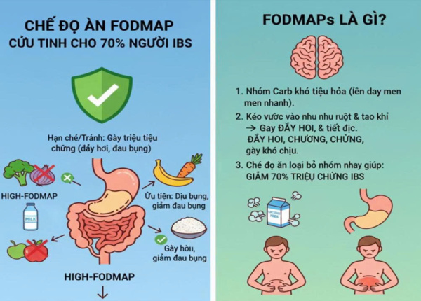 FTT_Chế độ ăn Low-FODMAP giúp giảm đầy hơi ở người IBS