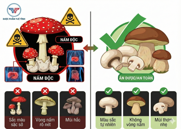 FTT_Nấm độc và nguy cơ gây tử vong – dấu hiệu phân biệt nấm an toàn